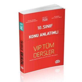10.Sınıf VIP Tüm Dersler Konu Anlatımlı Kırmızı Editör Yayınları
