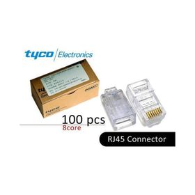 100 Adet Amp RJ45 Konnektör