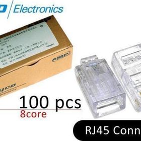 100 Adet Amp RJ45 Konnektör