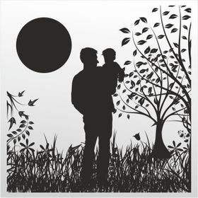 100 cm Baba Ve Oğul Folyo Sticker