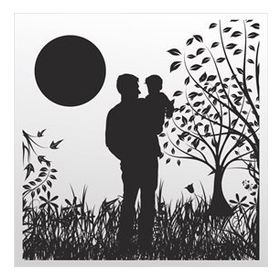 100 cm Baba Ve Oğul Folyo Sticker