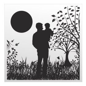 100 cm Baba Ve Oğul Folyo Sticker