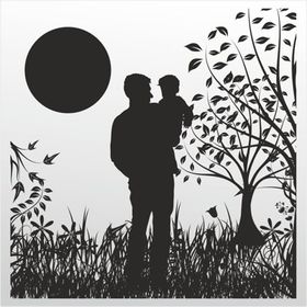 100 cm Baba Ve Oğul Folyo Sticker