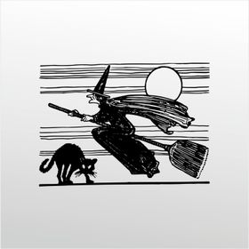 100 cm Cadı Folyo Sticker