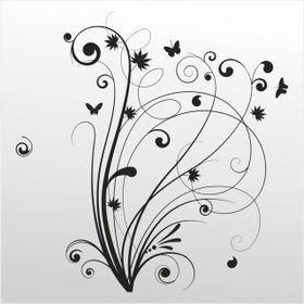 100 cm Çiçek Desen Folyo Sticker