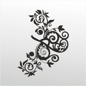 100 cm Çiçek Deseni Folyo Sticker