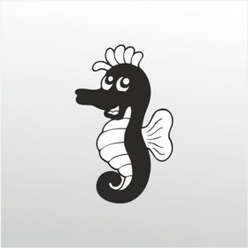 100 cm Deniz Atı Folyo Sticker