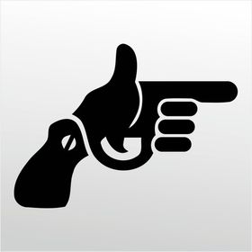 100 cm El Silahı Folyo Sticker