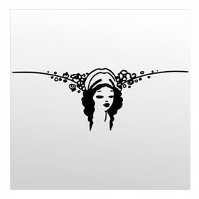 100 cm Kadın Taçlı Folyo Sticker