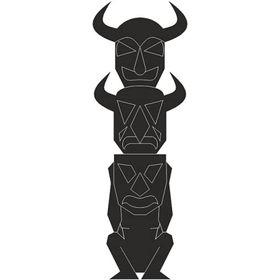 100 cm Kızılderili Putu Folyo Sticker