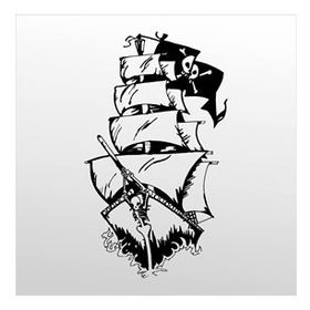 100 cm Korsan Gemisi Folyo Sticker