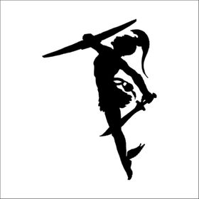 100 cm Savaşçı Kadın Folyo Sticker