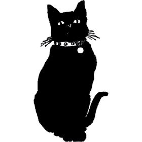 100 cm Siyah Kedi Folyo Sticker