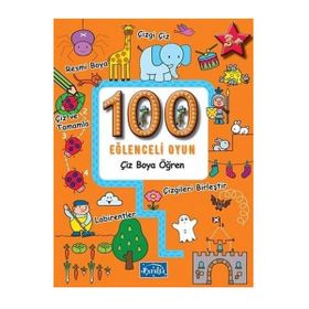 100 Eğlenceli Oyun - Çiz Boya Öğren - Parıltı Yayınları