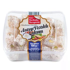 100 gr Hindistan Cevizli Antep Fıstıklı Mini Lokum