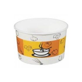 1001 Ambalaj 16 Oz Karton Kapaklı 25 Adet Çorba Kasesi