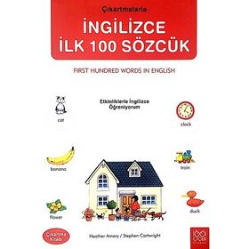 1001 Çiçek Kitaplar Çıkartmalarla İngilizce İlk 100 Sözcük