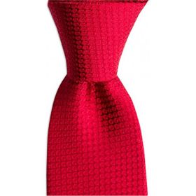 1001 Kravat KS4 Kırmızı Desenli 7,5 cm Genişliğinde İpek Kravat