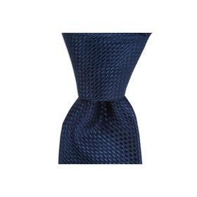 1001 Kravat KS590 Lacivert Desenli 7,5 cm Genişliğinde İpek Kravat