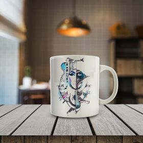 100145452 Müzikal Sanat Tasarımı Baskılı Hediyelik Kupa Bardak