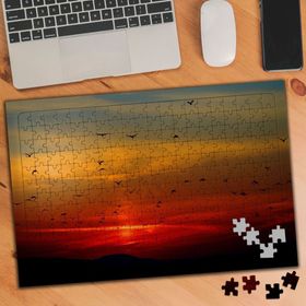 100367 Kuşların Uçuşu Ve Kızıl Gün Batımı 240 Parça Puzzle Yapboz