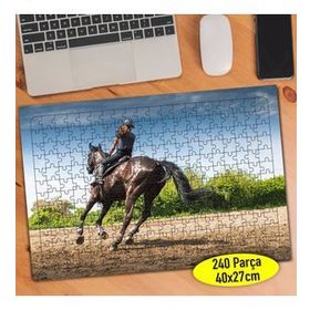 100691563 Siyah Dört Nala Asil At 240 Parça Puzzle Yapboz