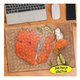 10106147 Somon Balığı Deniz Mutfağı Gıda 240 Parça Puzzle Yapboz