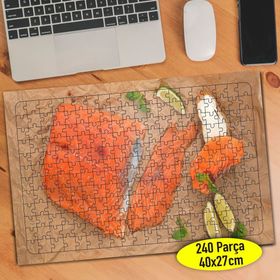 10106147 Somon Balığı Deniz Mutfağı Gıda 240 Parça Puzzle Yapboz