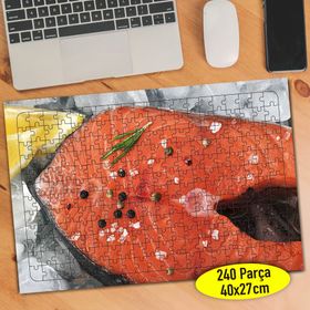 10106246 Somon Balığı Deniz Mutfağı Gıda 240 Parça Puzzle Yapboz