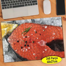 10106246 Somon Balığı Deniz Mutfağı Gıda 240 Parça Puzzle Yapboz
