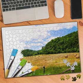 101070796 Manzara Resmi Boya Fırçaları 240 Parça Puzzle Yapboz