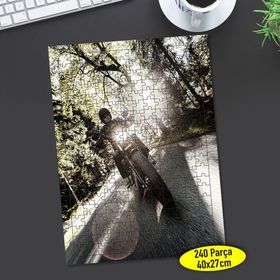 101163411 Orman Yolunda Motorsiklet 240 Parça Puzzle Yapboz