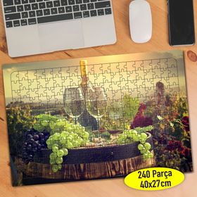 101194456 Toskana İtalya Üzüm Şarabı 240 Parça Puzzle Yapboz