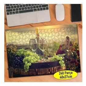 101194456 Toskana İtalya Üzüm Şarabı 240 Parça Puzzle Yapboz