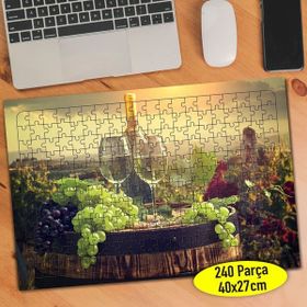 101194456 Toskana İtalya Üzüm Şarabı 240 Parça Puzzle Yapboz