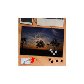 1013587 Gün Batımındaki Ağaçlar 240 Parça Puzzle Yapboz Tablo