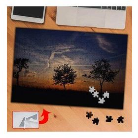1013587 Gün Batımındaki Ağaçlar 240 Parça Puzzle Yapboz Tablo