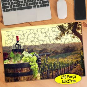 101512124 Toskana İtalya Üzüm Şarabı 240 Parça Puzzle Yapboz