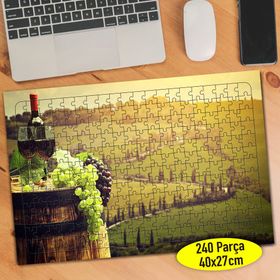 101512131 Toskana İtalya Üzüm Şarabı 240 Parça Puzzle Yapboz