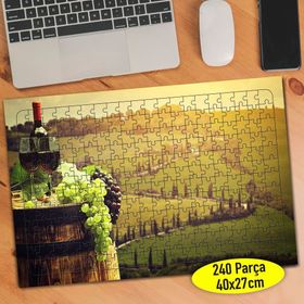101512131 Toskana İtalya Üzüm Şarabı 240 Parça Puzzle Yapboz