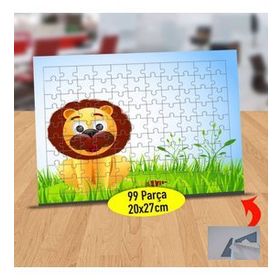 1017298 Bıyıklı Bahçe Aslanı 99 Parça Puzzle Yapboz Tablo