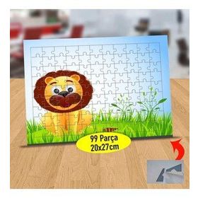1017298 Bıyıklı Bahçe Aslanı 99 Parça Puzzle Yapboz Tablo