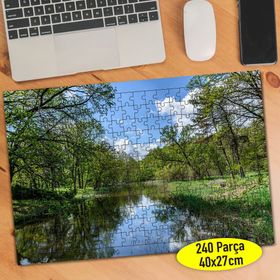 102894 Ukrayna Ormanı Göl Manzarası 240 Parça Puzzle Yapboz