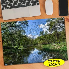 102894 Ukrayna Ormanı Göl Manzarası 240 Parça Puzzle Yapboz