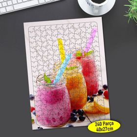 102909502 Meyveli Smoothie Kokteyl 240 Parça Puzzle Yapboz