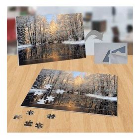10320355 Karlı Ağaçlar Göl Doğa 99 Parça Puzzle Yapboz Tablo