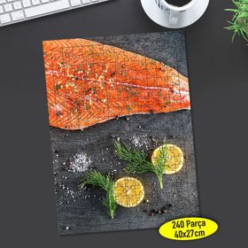 103216608 Turuncu Somon Balığı Eti 240 Parça Puzzle Yapboz