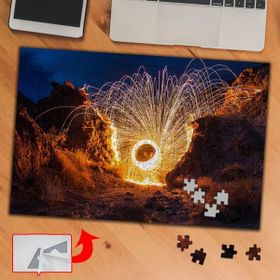 103391 Dağlar Arasında Girdap Işık 240 Parça Puzzle Yapboz Tablo