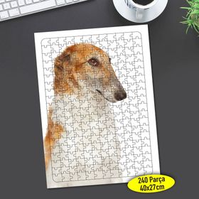 104188873 Rus Borzoy Cinsi Köpek 240 Parça Puzzle Yapboz