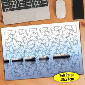 10430135 Mavi Deniz İçinde Sıralı Taşlar 240 Parça Puzzle Yapboz